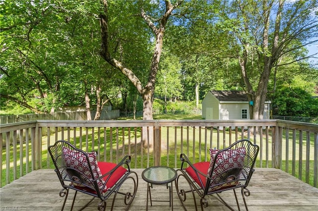 2909 Shamrock Dr, Greensboro, NC 27408 - wooden deck featuring view of scattered trees
