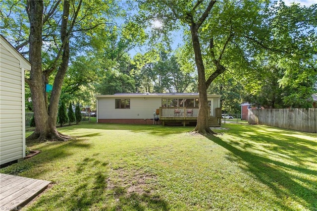 2909 Shamrock Dr, Greensboro, NC 27408 - view of yard with a deck