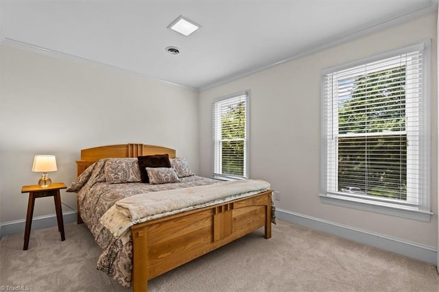 1608 Fox Hollow Rd, Greensboro, NC 27410 - bedroom with ornamental molding and light colored carpet
