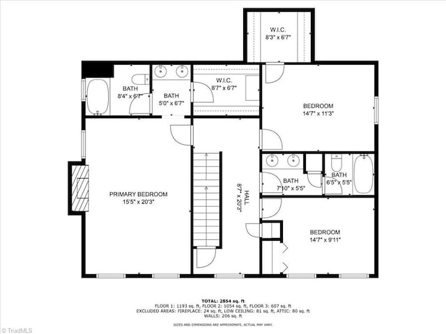 1608 Fox Hollow Rd, Greensboro, NC 27410 - view of floor plan / room layout