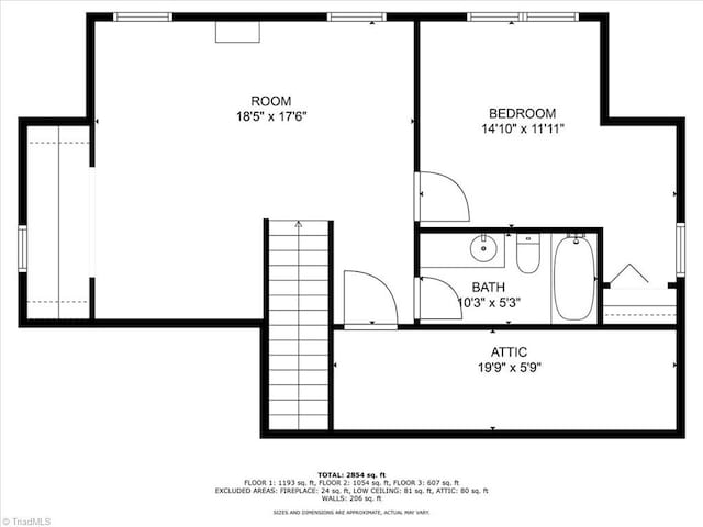 1608 Fox Hollow Rd, Greensboro, NC 27410 - view of floor plan / room layout