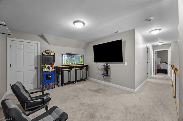 6089 Pleasant Field Dr, Greensboro, NC 27455 - rec room featuring baseboards and light colored carpet
