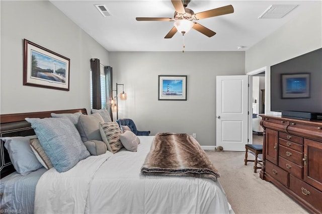 211 Hawks Nest Cir, Clemmons, NC 27012 - bedroom featuring light carpet and ceiling fan