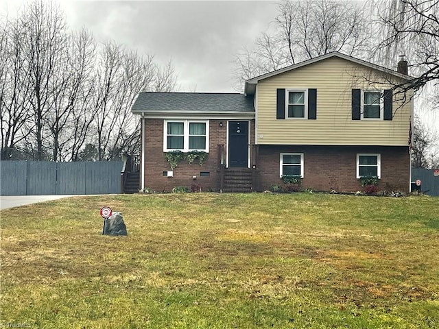 614 White Pines Country Club Rd, Mount Airy, NC 27030 - tri-level home featuring a front lawn