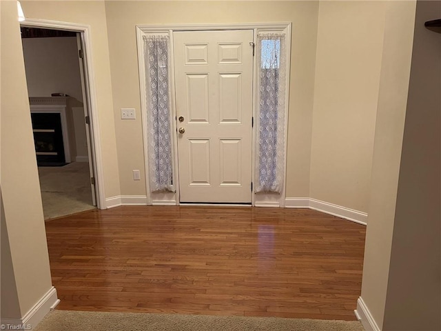 entryway featuring dark hardwood / wood-style floors