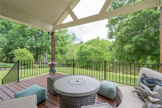 612 Wigeon Dr, Greensboro, NC 27455 - deck with view of scattered trees