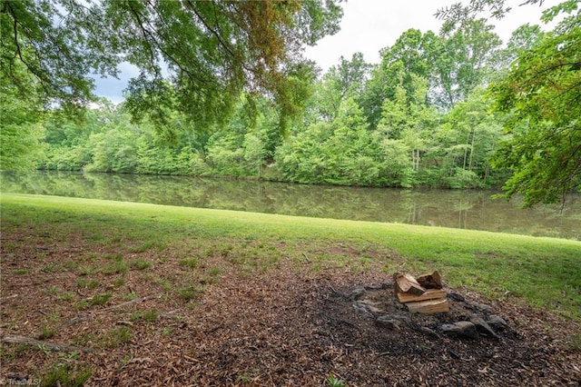 612 Wigeon Dr, Greensboro, NC 27455 - view of green lawn with a water view