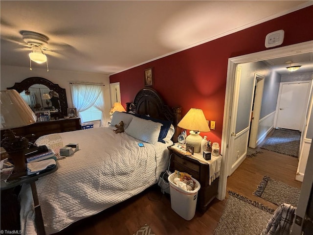 2800 Loch Dr, Winston-Salem, NC 27106 - bedroom with wood finished floors and a ceiling fan