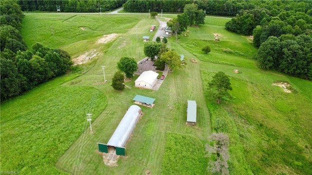 drone / aerial view featuring a rural view