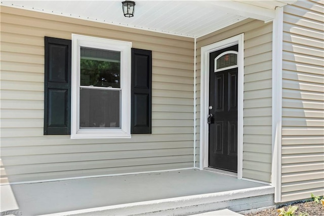 view of doorway to property