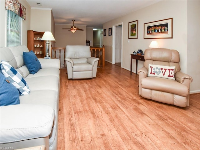4610 Woodsman Way, Winston-Salem, NC 27103 - living area with light wood-style flooring and a ceiling fan