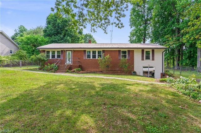 212 Lakeview Dr E, Thomasville, NC 27360 - ranch-style house with brick siding and a chimney