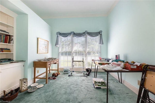 2000 Williamsburg Manor Ct, Winston-Salem, NC 27103 - office featuring carpet and ornamental molding