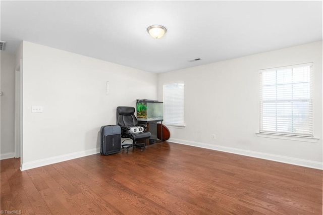 interior space with wood-type flooring