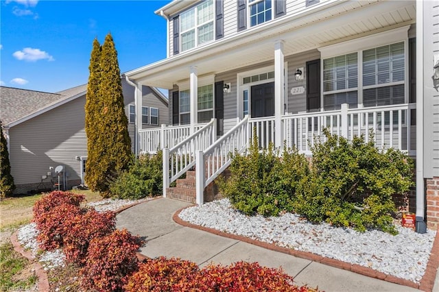 view of front of property with a porch