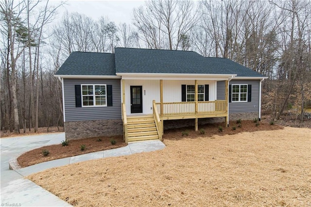 view of front of home with a porch