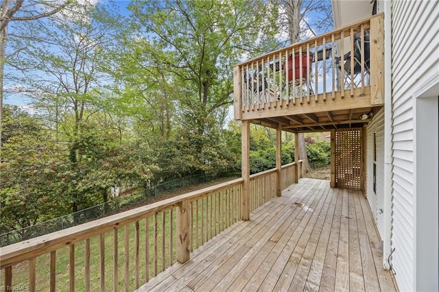 view of wooden deck