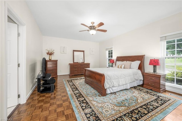 1018 Riverbend Dr, Advance, NC 27006 - bedroom featuring baseboards and ceiling fan