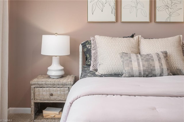 bedroom with carpet floors