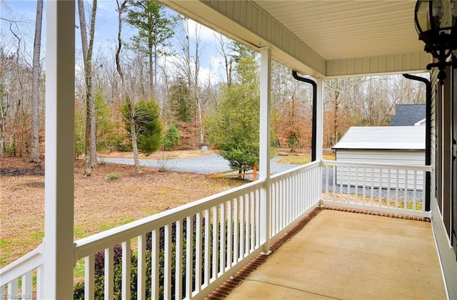 balcony with a porch