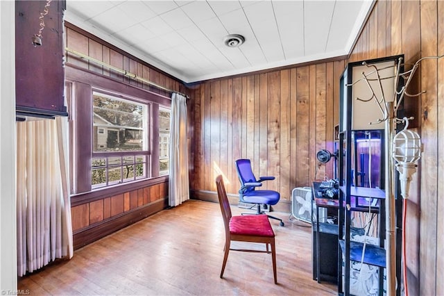1112 Hamilton St, High Point, NC 27262 - office featuring wood finished floors, wood walls, and crown molding
