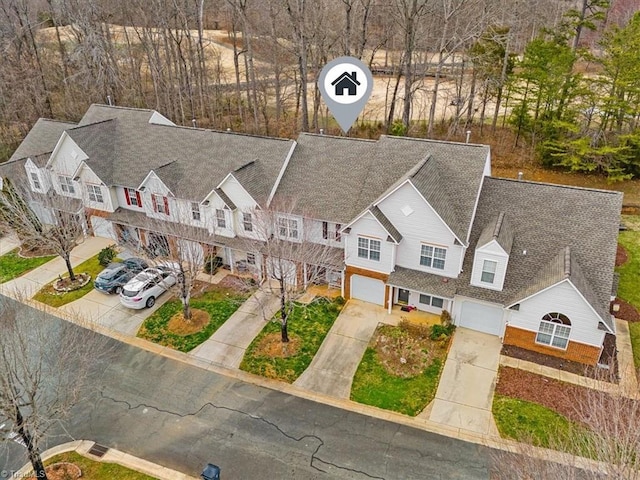 bird's eye view featuring a residential view