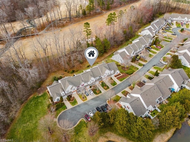 aerial view featuring a residential view