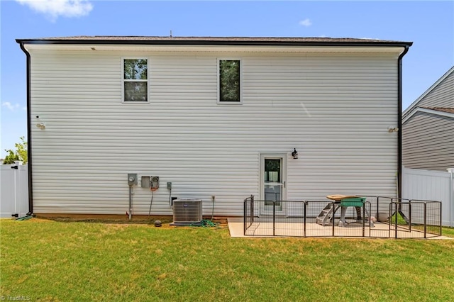4062 Monteray Cir, High Point, NC 27265 - back of property featuring a patio and central air condition unit