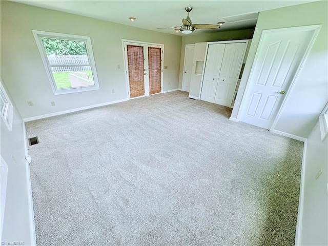 204 Maplewood Ct, Trinity, NC 27370 - unfurnished bedroom with carpet floors, two closets, and ceiling fan