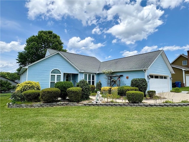 204 Maplewood Ct, Trinity, NC 27370 - single story home featuring a front lawn, a garage, and concrete driveway