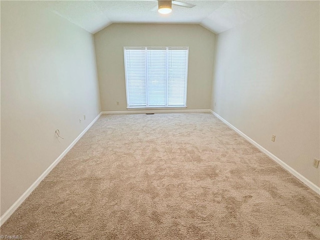 204 Maplewood Ct, Trinity, NC 27370 - empty room with carpet flooring, a ceiling fan, and vaulted ceiling