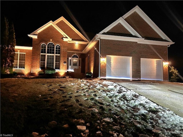 view of front of home featuring a garage