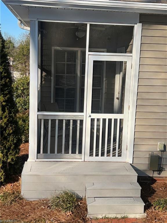 view of doorway to property