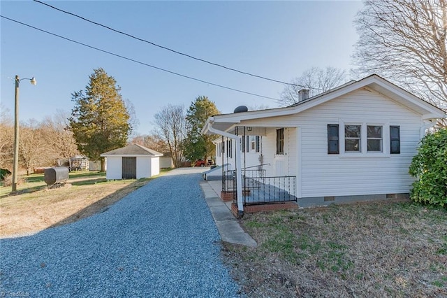 view of front of house with crawl space