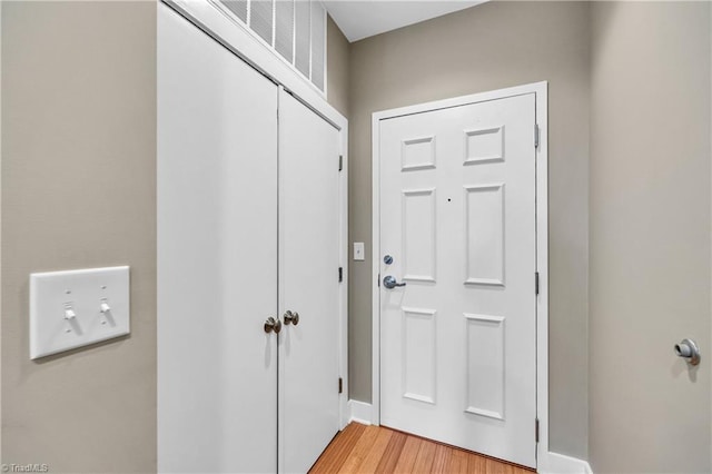 entryway featuring light wood-type flooring