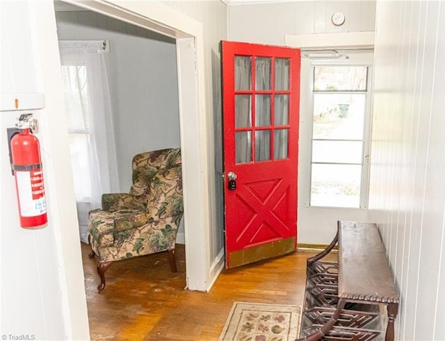 319 Cherry St, Eden, NC 27288 - entrance foyer with a healthy amount of sunlight and wood finished floors