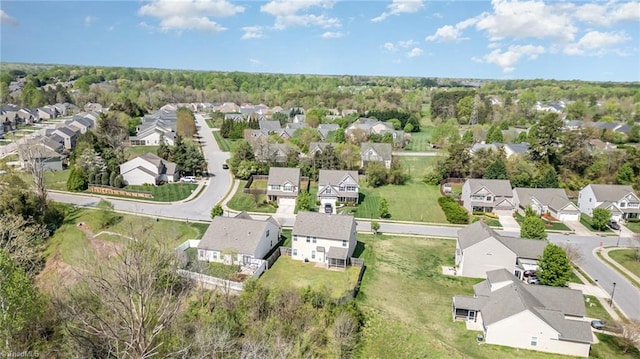 bird's eye view with a residential view