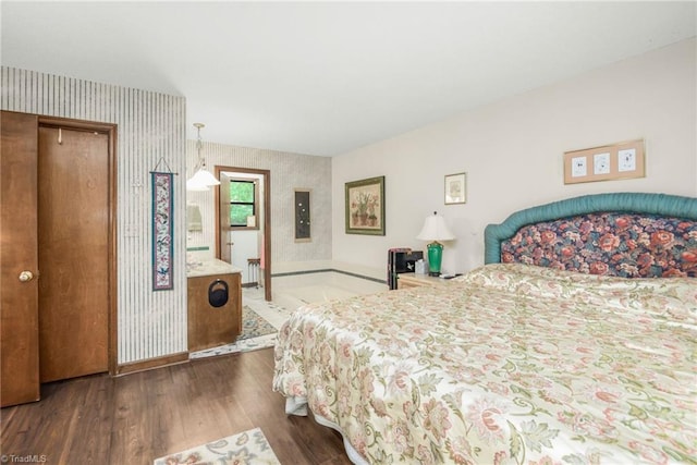 1920 Chateau Rdg, Winston-Salem, NC 27103 - bedroom with wood finished floors and wallpapered walls