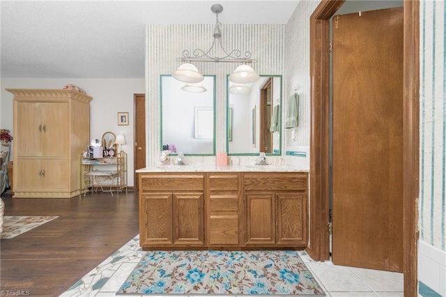 1920 Chateau Rdg, Winston-Salem, NC 27103 - bathroom with vanity and wood finished floors