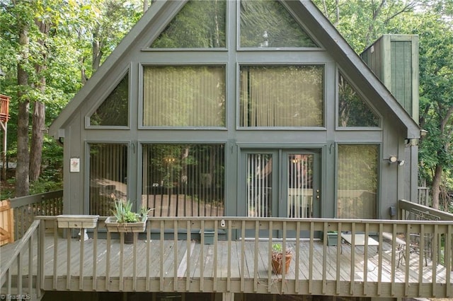 1920 Chateau Rdg, Winston-Salem, NC 27103 - rear view of house featuring a deck