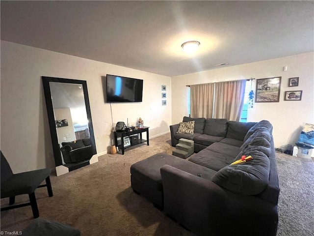 view of carpeted living room