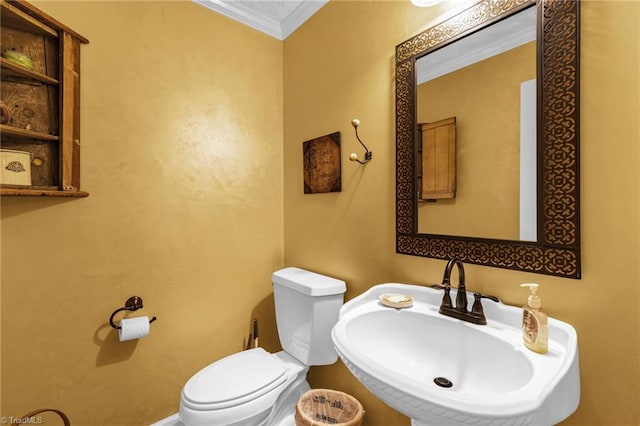 4717 Deaton Rd, Trinity, NC 27370 - half bathroom with a sink and crown molding