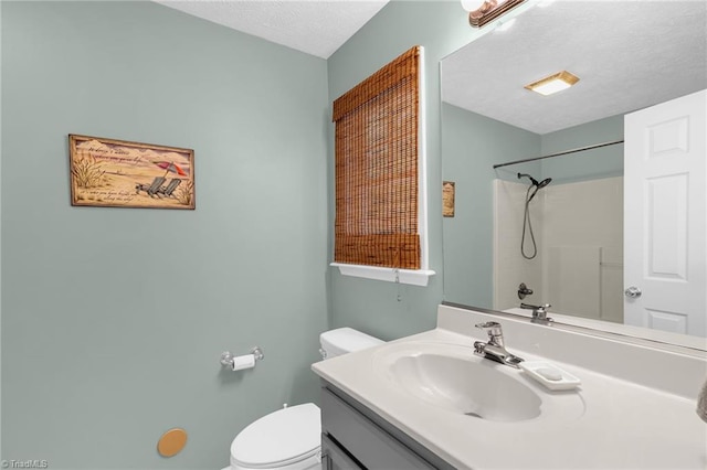 4717 Deaton Rd, Trinity, NC 27370 - full bathroom with a textured ceiling, a shower, and vanity