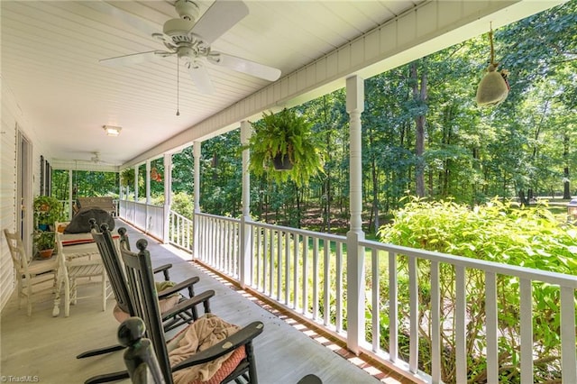 4717 Deaton Rd, Trinity, NC 27370 - covered porch featuring ceiling fan