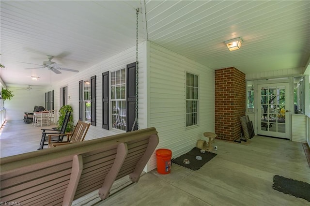 4717 Deaton Rd, Trinity, NC 27370 - covered porch featuring ceiling fan