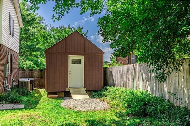 2014 Medhurst Dr, Greensboro, NC 27410 - view of shed featuring central AC