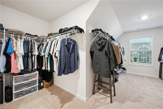 4274 Pelican St, High Point, NC 27265 - spacious closet featuring carpet flooring and lofted ceiling