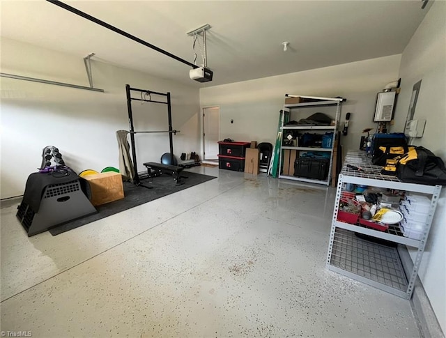 garage featuring a garage door opener
