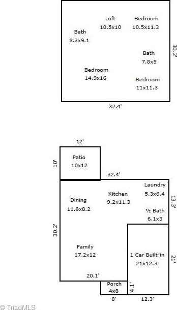 1310 Silver Dr, Mebane, NC 27302 - home floor plan
