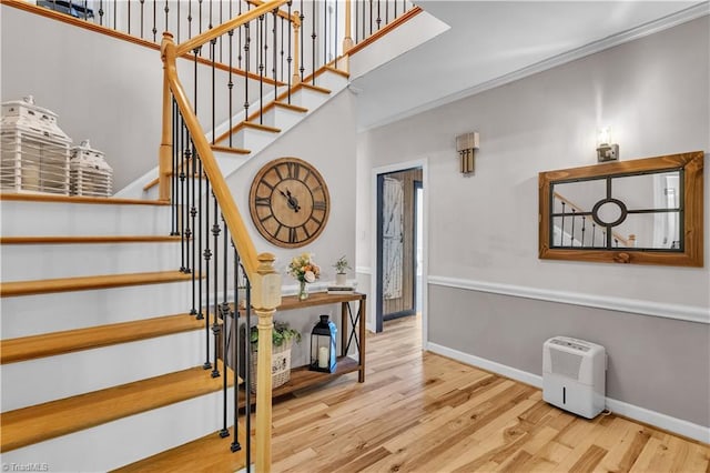 408 Camelot Dr, Salisbury, NC 28144 - stairs featuring wood finished floors and baseboards
